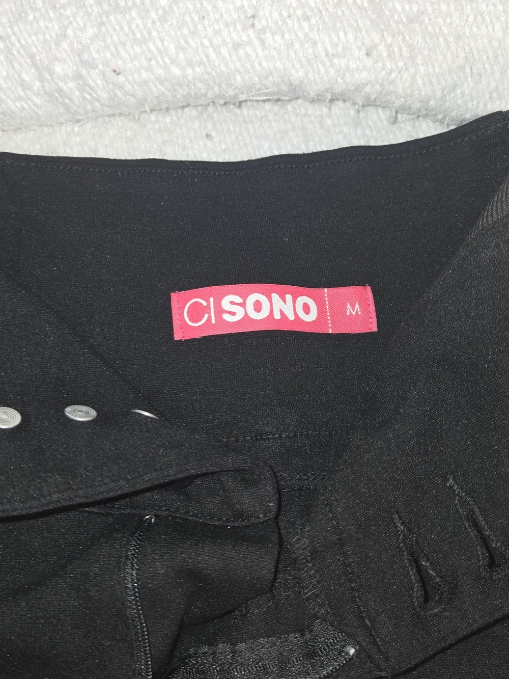 Ci Sono Black High-Waisted Stretch Work Pants Size M - Picture 4 of 5